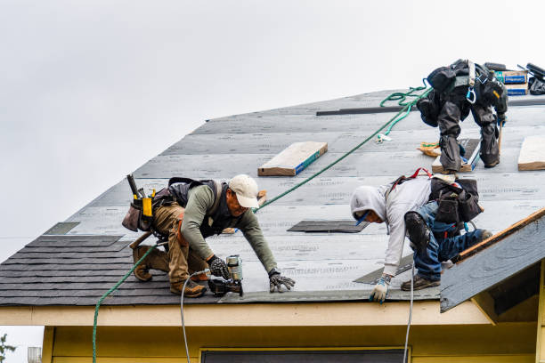 Professional Roofing technician working in Goodells, MI